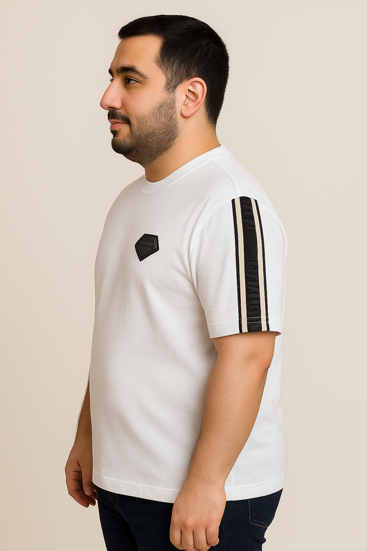 Gucci® | Stripe Sleeve Crest T-Shirt