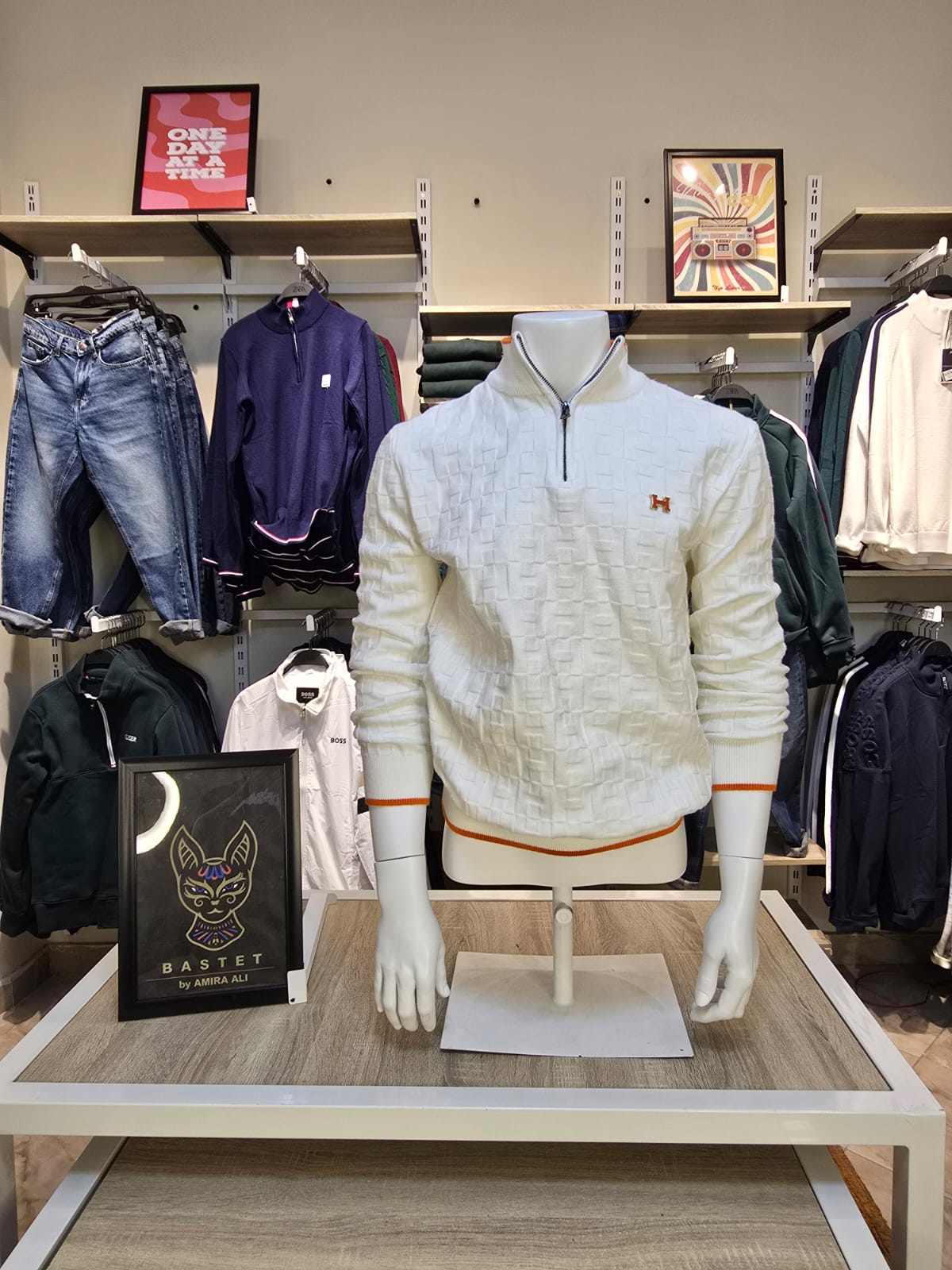 Hermès Textured Quarter-Zip Knit