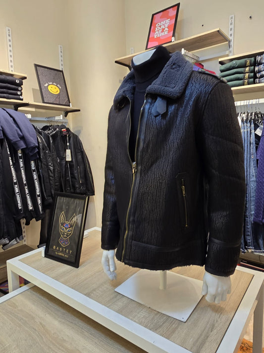 Textured Shearling Jacket (Turkish)