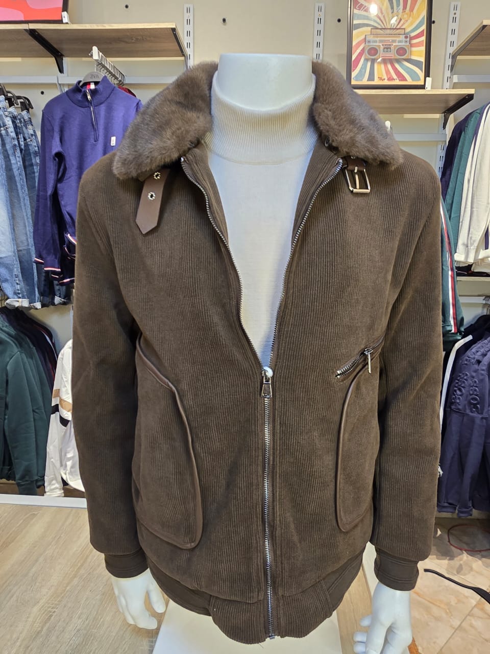 Massimo Dutti Corduroy Aviator Jacket