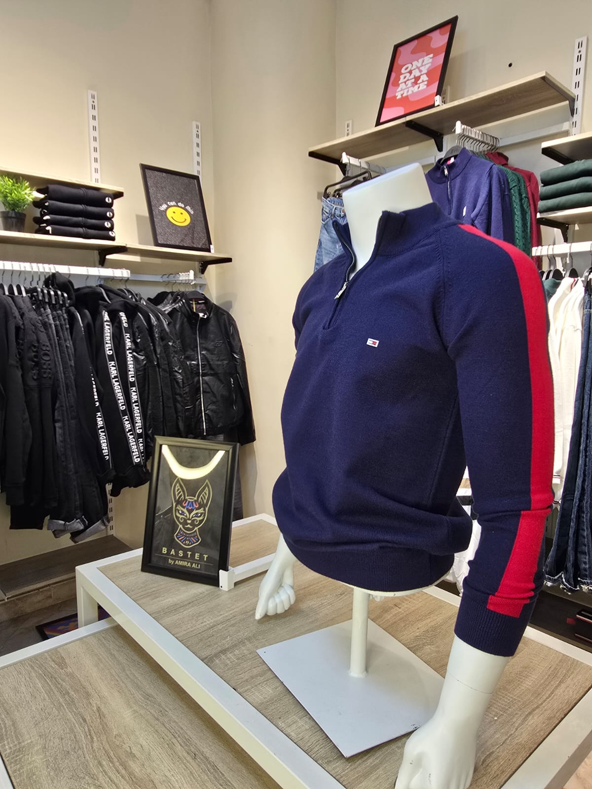 Tommy Hilfiger Navy Quarter-Zip Sweater