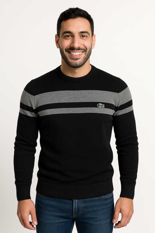 Lacoste Striped Crewneck Sweater