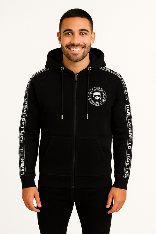 Karl Lagerfeld® | Tape Logo Zip Hoodie
