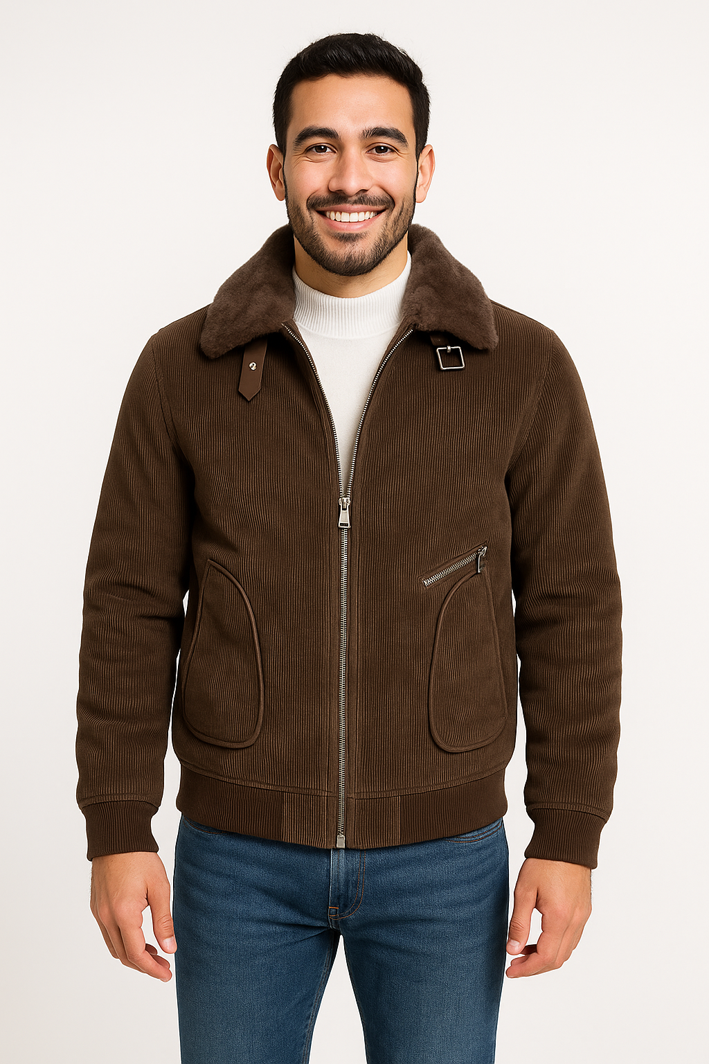Massimo Dutti Corduroy Aviator Jacket