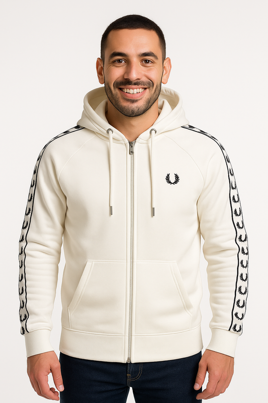 Fred Perry Tape Detail Zip Hoodie