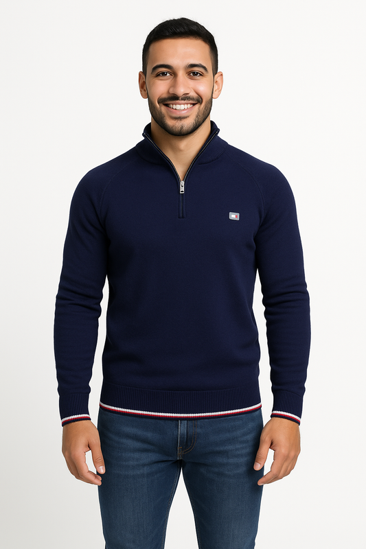 Tommy Hilfiger Classic Navy Half-Zip Sweater