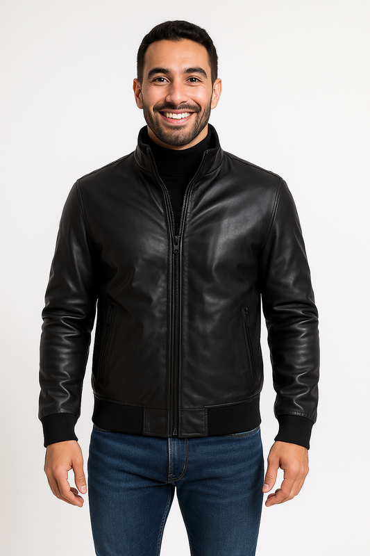 Emporio Armani Black Leather Jacket