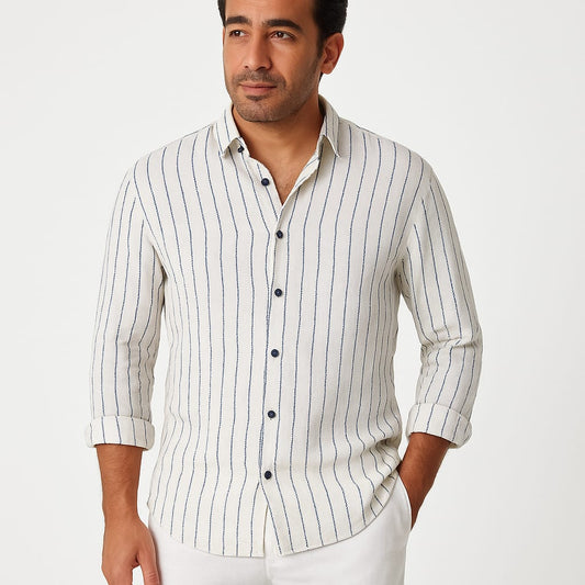 Coastal Striped Linen Shirt
