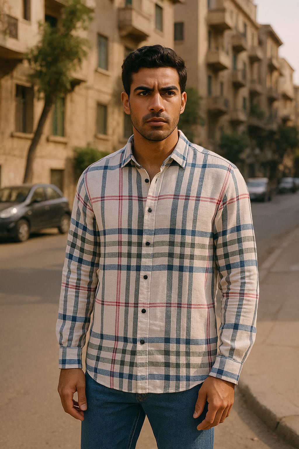 Urban Plaid Button-Down Shirt