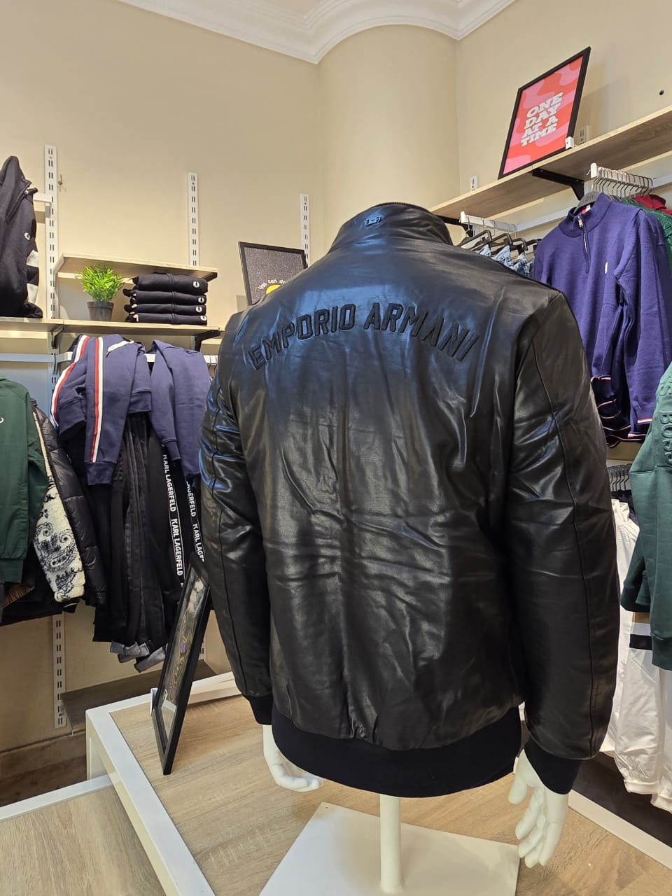 Emporio Armani Black Leather Jacket