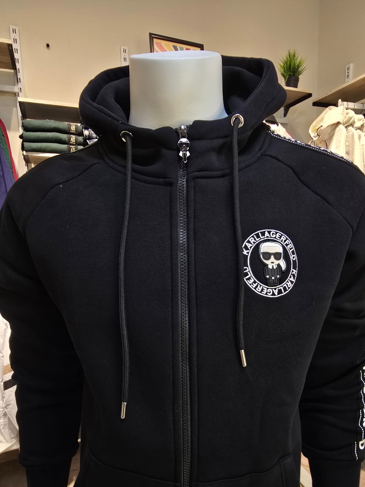 Karl Lagerfeld® | Tape Logo Zip Hoodie