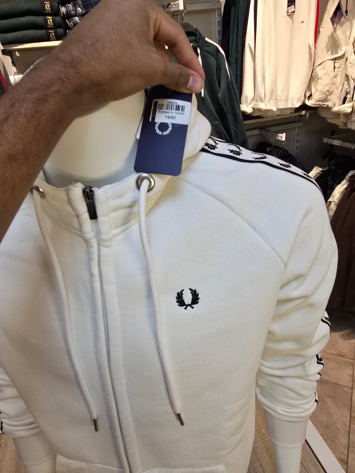 Fred Perry Tape Detail Zip Hoodie