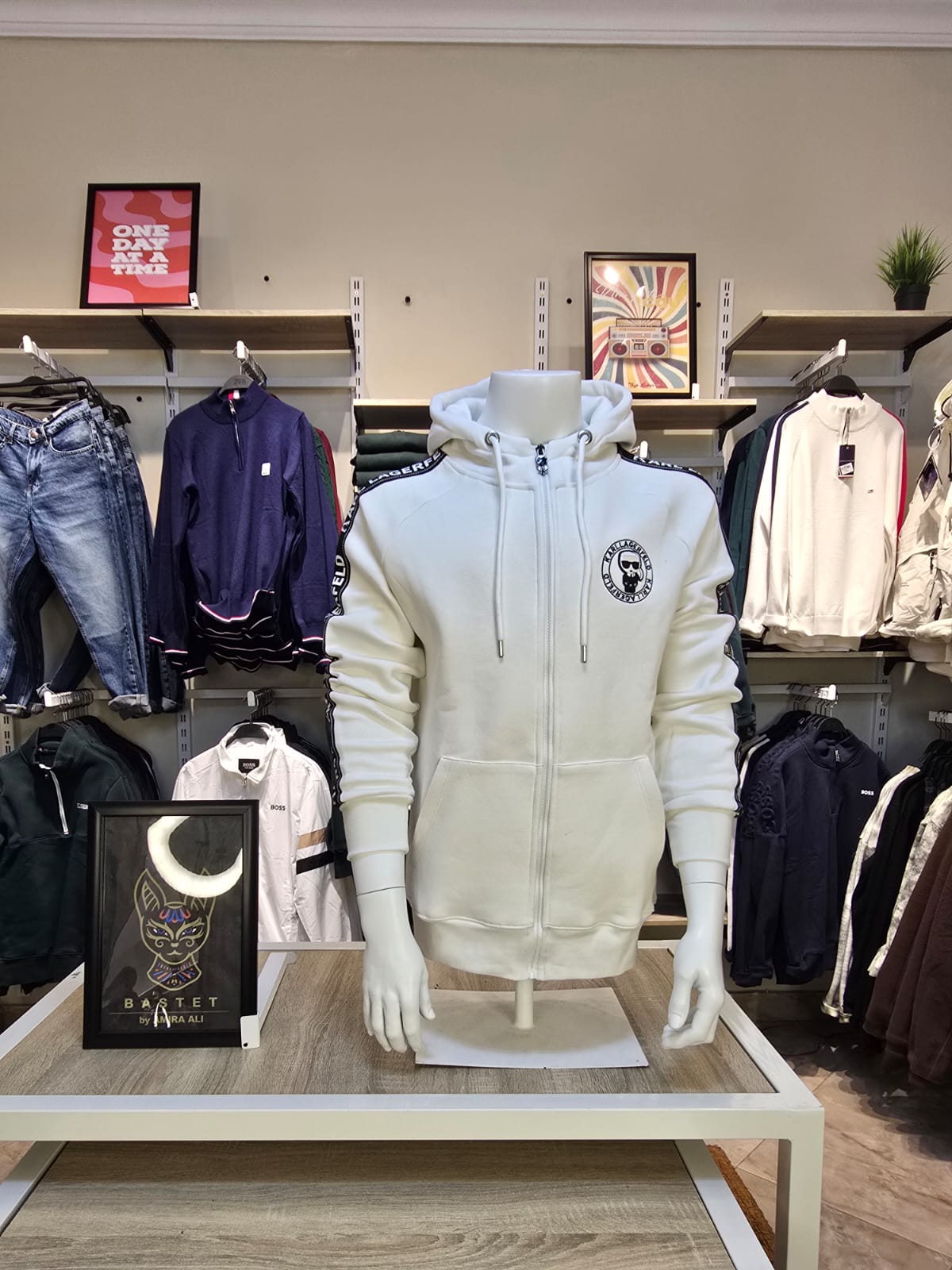 Karl Lagerfeld® | Tape Logo Zip Hoodie