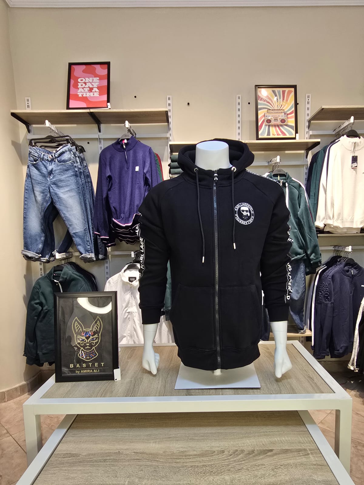 Karl Lagerfeld® | Tape Logo Zip Hoodie