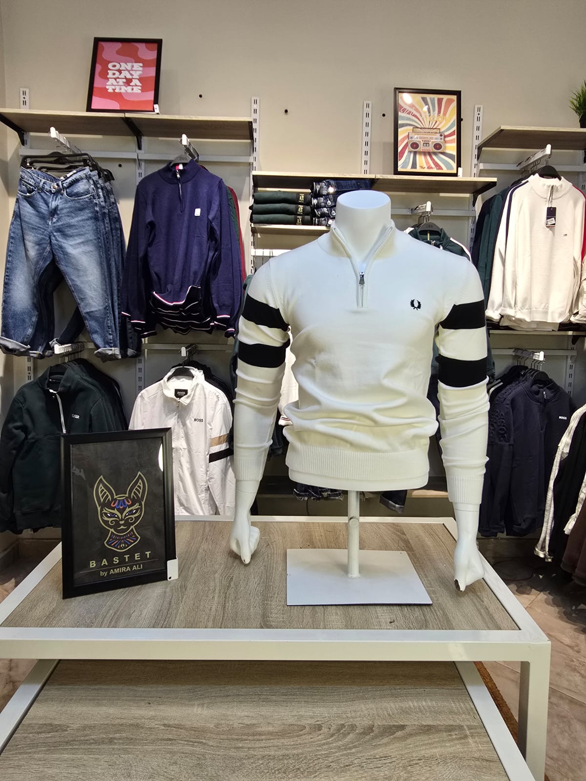 Fred Perry® | Stripe Arm Quarter-Zip Sweater