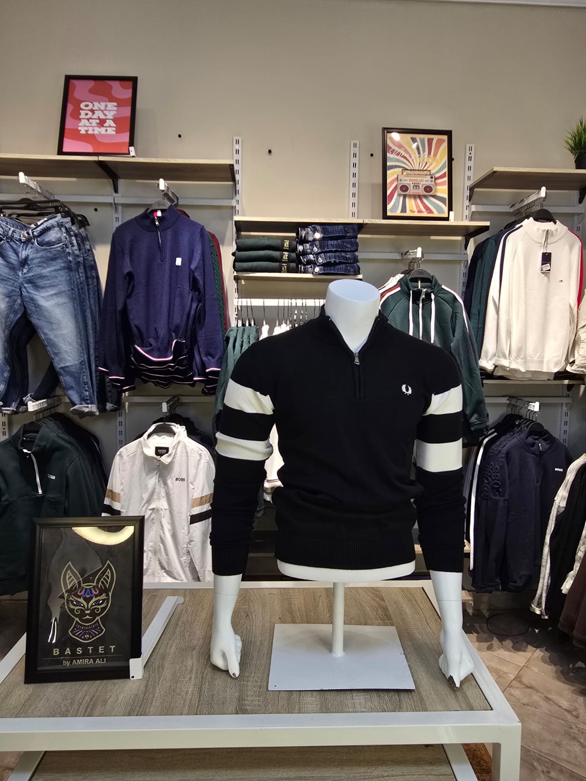 Fred Perry® | Stripe Arm Quarter-Zip Sweater