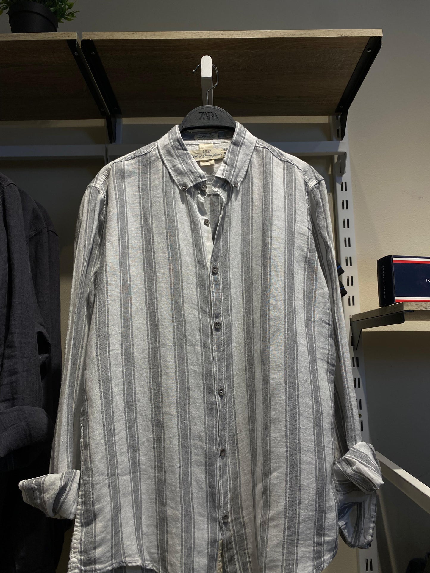 H&M L.O.G.G.® | Striped Linen-Blend Shirt