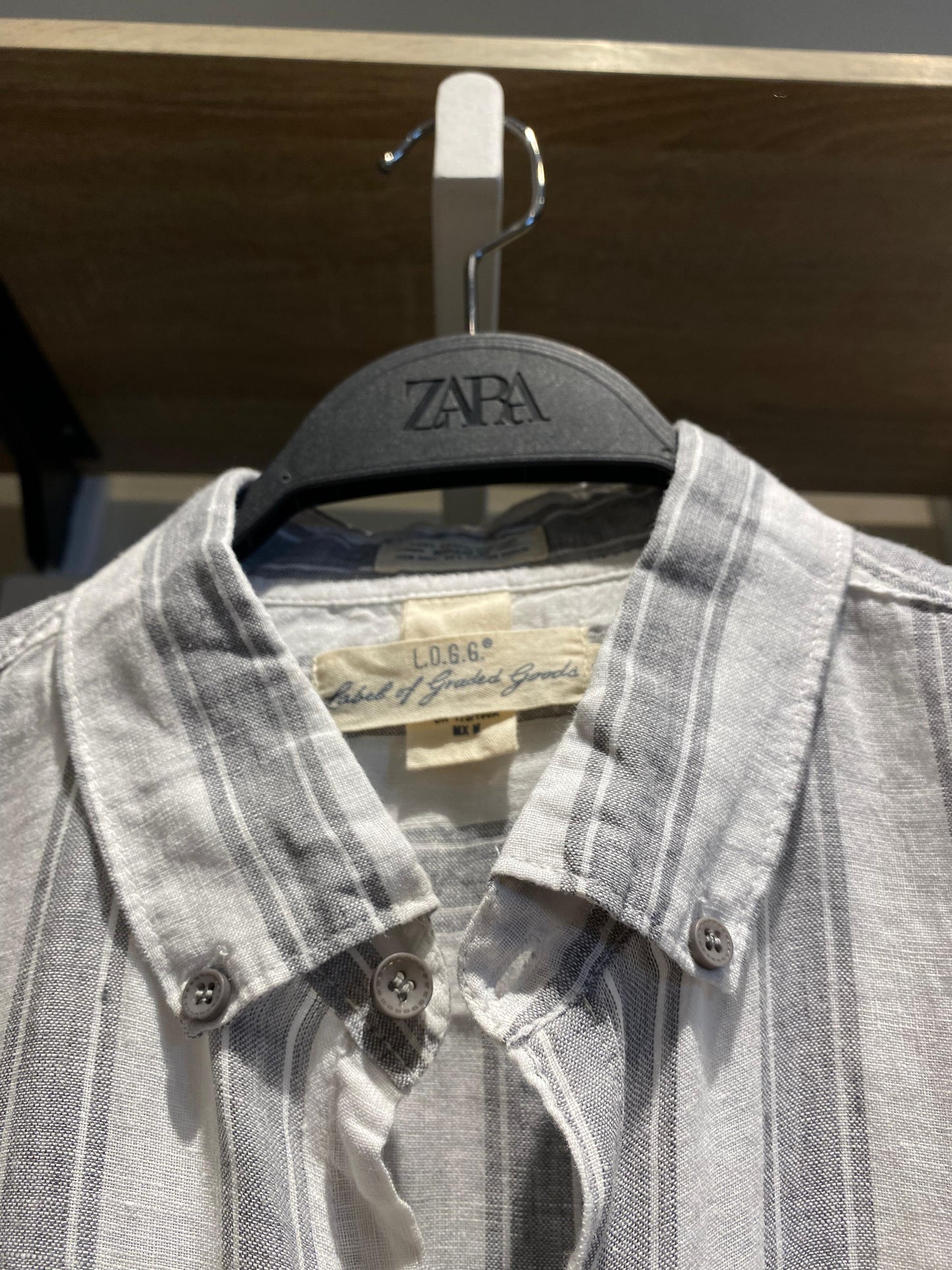 H&M L.O.G.G.® | Striped Linen-Blend Shirt