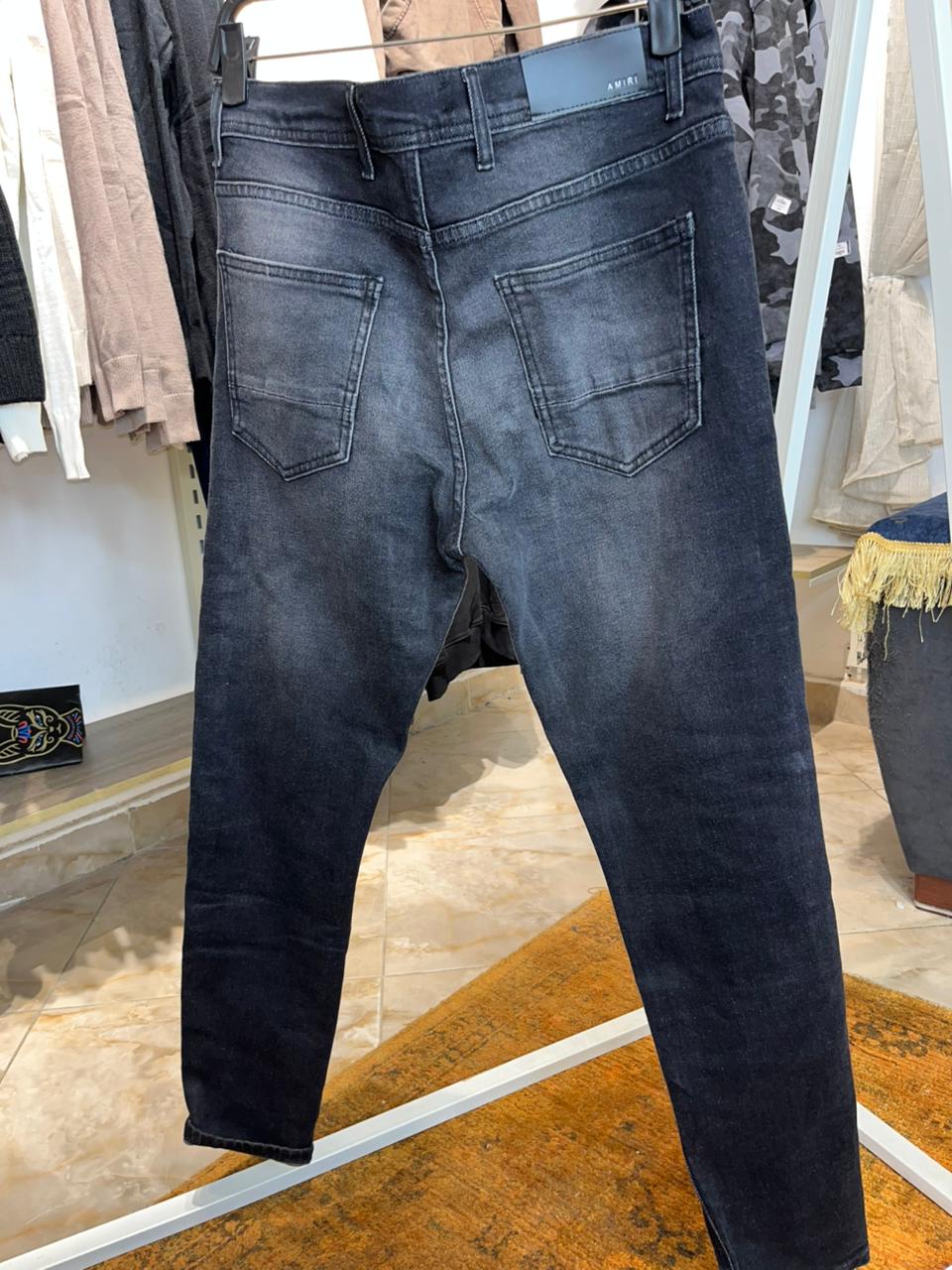 AMIRI Distressed Black Slim Jeans