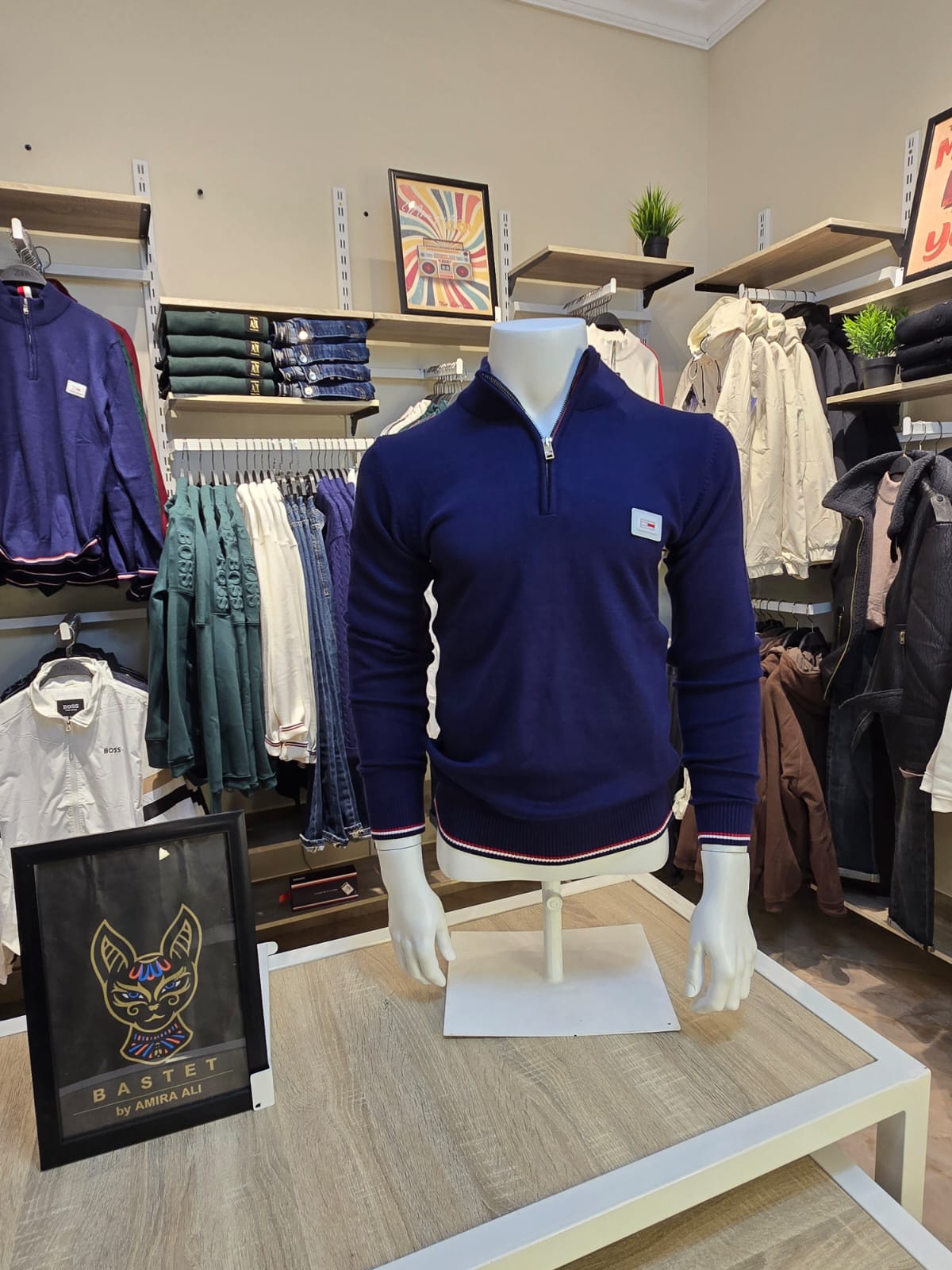 Tommy Hilfiger Classic Navy Half-Zip Sweater